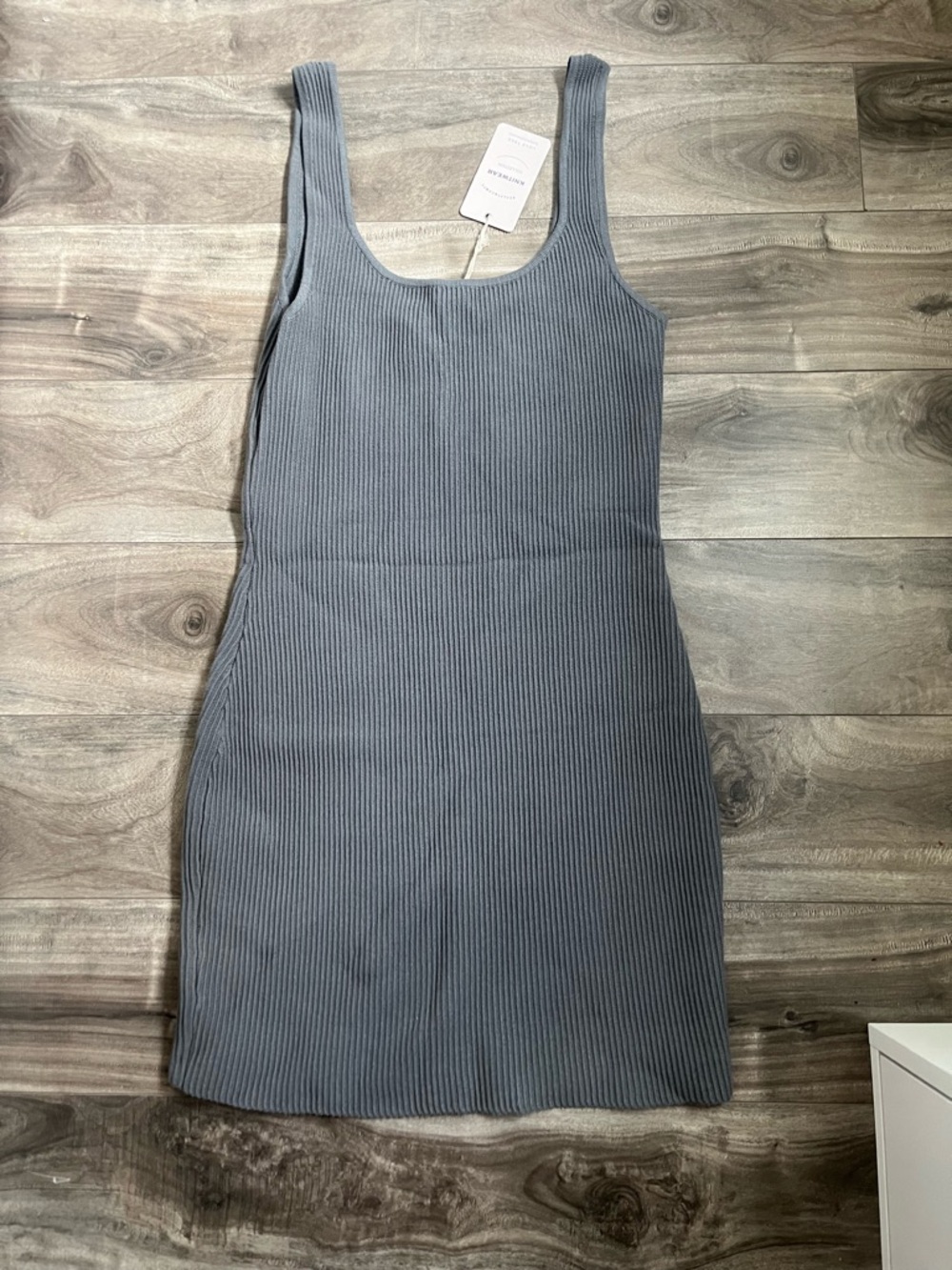 Love Tree Ribbed Scoop Tank Mini Dress